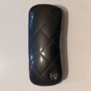 Chanel Black Quilted Hard Sunglasses Case